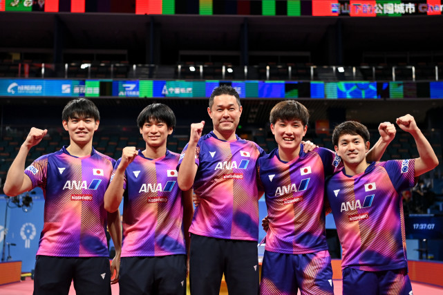 (体育)乒乓球——世乒赛团体赛:日本男队晋级四强