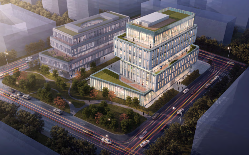 正在同步建设的睿创上海研究中心,桃浦科创服务中心项目,就聚集了绿色