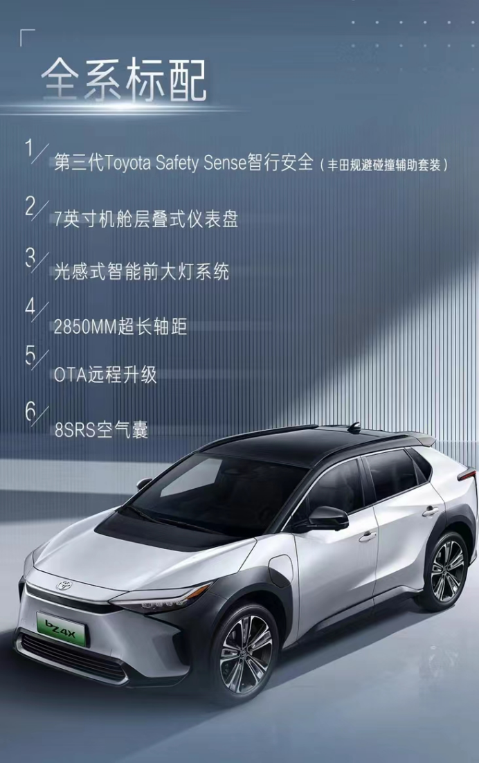 19.98万元起售，广汽丰田bZ4X正式上市，5款配置如何选？