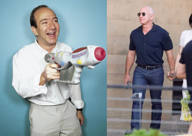 贝索斯吃寿司约会,努力健身却无缘当"最帅光头",52岁女友很自信_腾讯