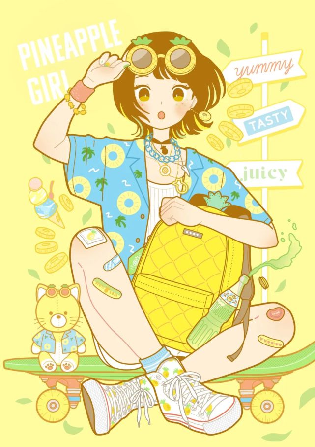 pixiv|同色系少女插画 头像