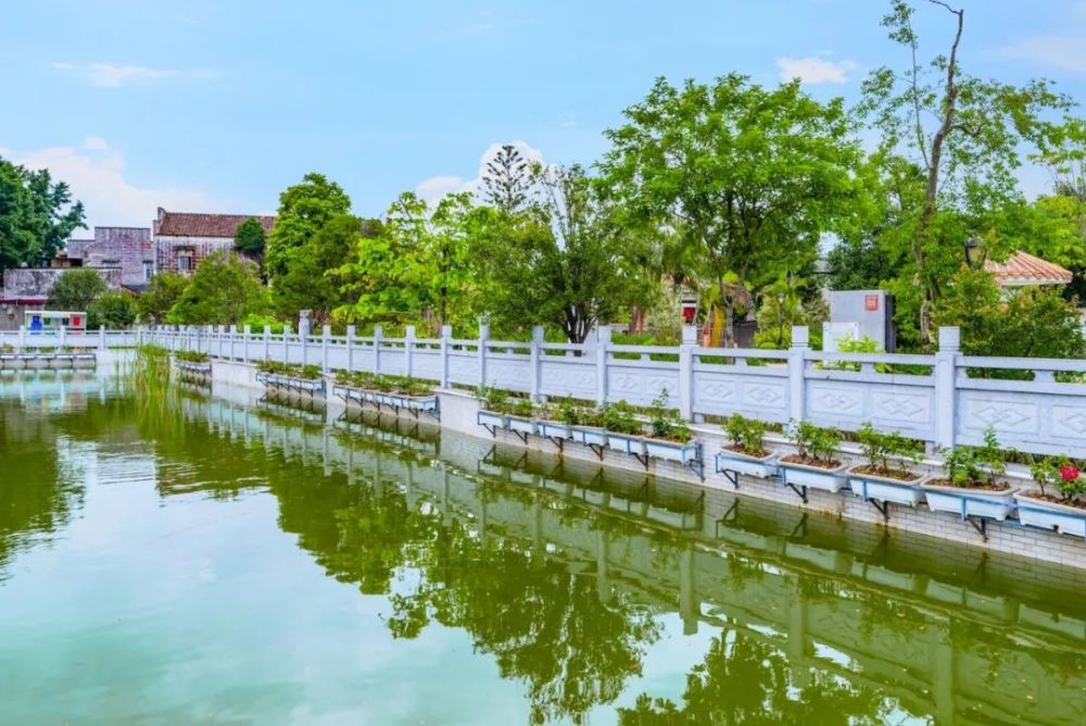 碧水蓝天公园小景祠堂书舍善美太平留住美景也守住乡情