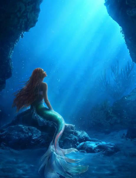 黑人版《小美人鱼》首曝海报,"黑美人鱼"海底仰望星空_腾讯新闻