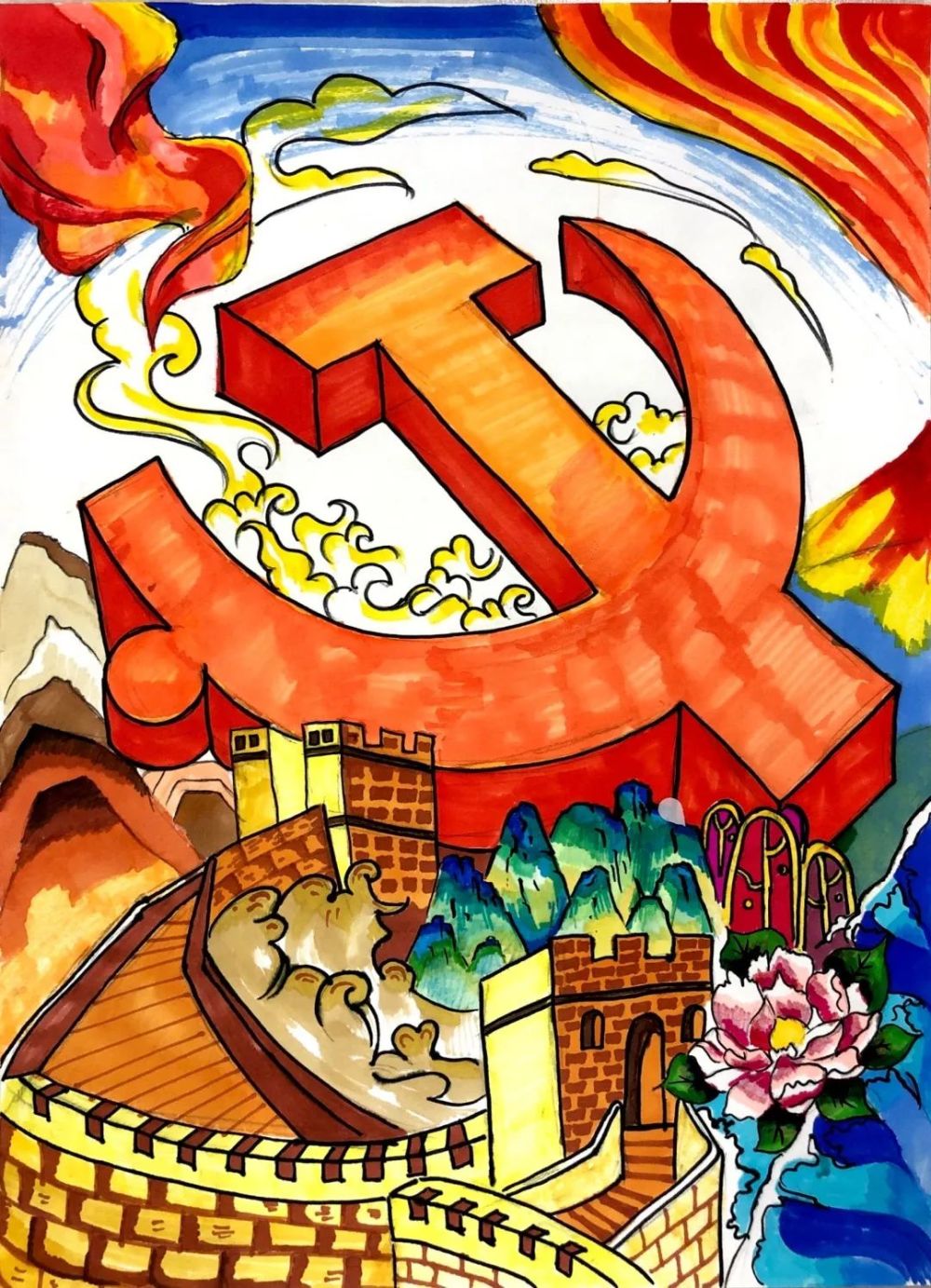 二(6)班 罗嘉欣 作品南宁市月湾路小学 五(3)班 雷雅晴 作品绘画作品