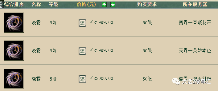 大话西游2：为什么同样是五阶仙器，价格却差了1万元？（大话西游500仙玉是多