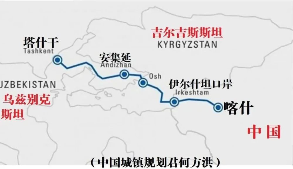 中吉乌铁路规划示意图图片