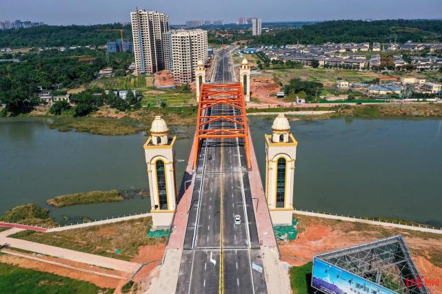 眉山天府新区锦江大桥试通行!从锦江镇开车到黄龙溪只需5分钟