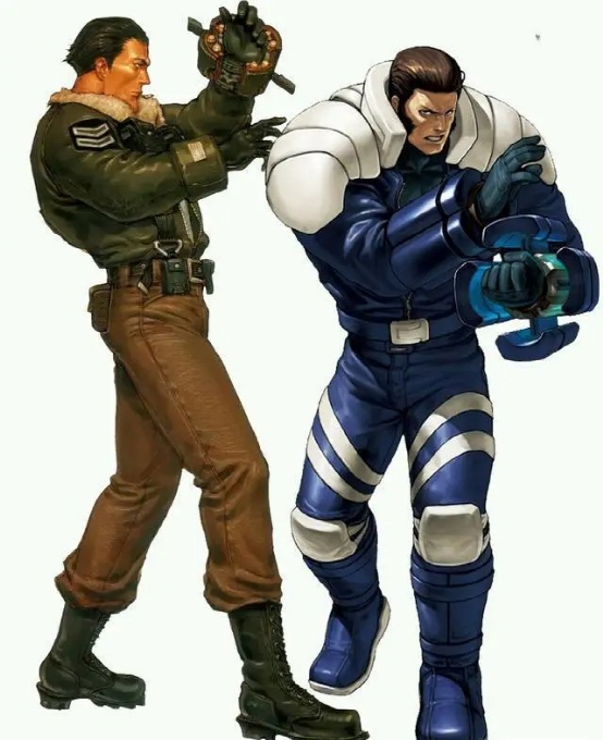 白发黑皮深v领,皮衣皮裤红墨镜,拳皇最cool的男性角色——k