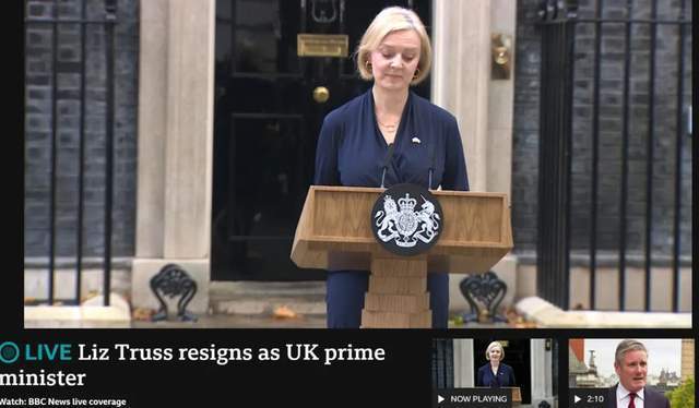 特拉斯宣布辞职，45天政治荒诞剧造就英国“最短命首相”国家玮语文和杨洋语文