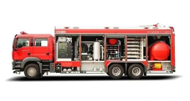 gf30多功能制氮灭火消防车,气体 干粉 三相射流灭火_腾讯新闻