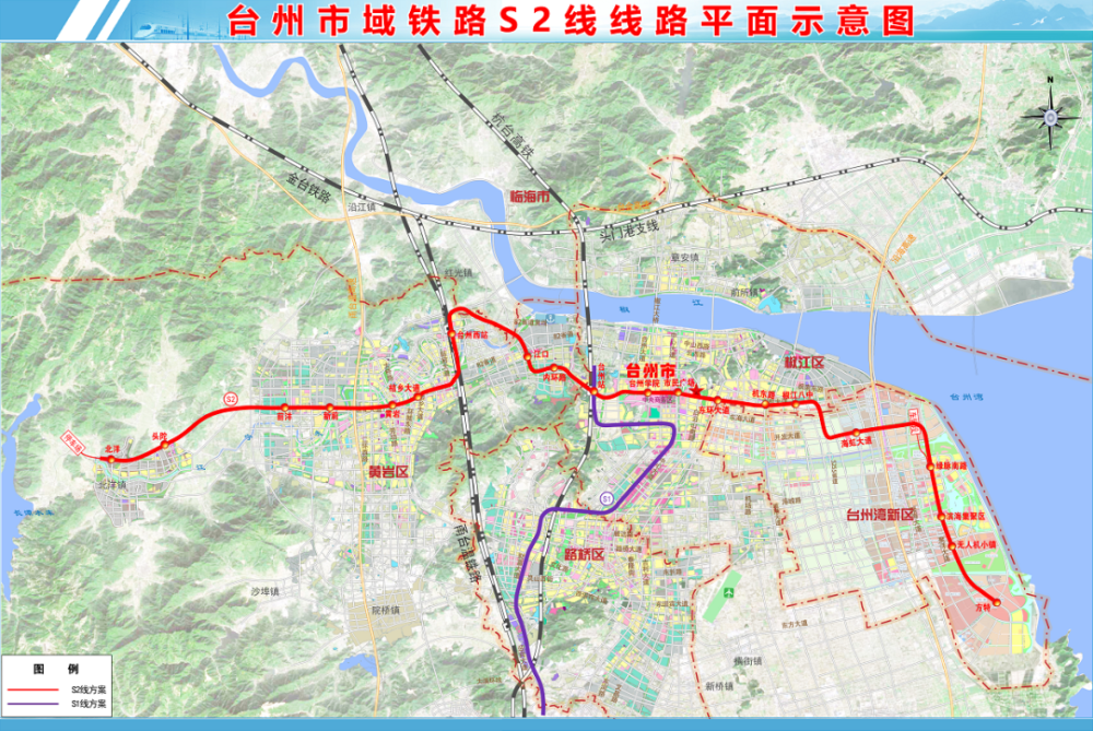 温州市s2线路线图图片