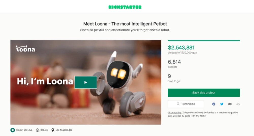 码刻｜“可以科技”发布新品Loona，再造Kickstarter爆款_腾讯新闻