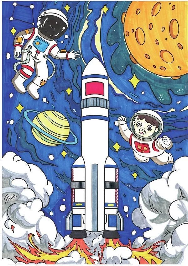 梦想启航!看"天宫课堂"如何点燃小画师们的航天梦_腾讯新闻