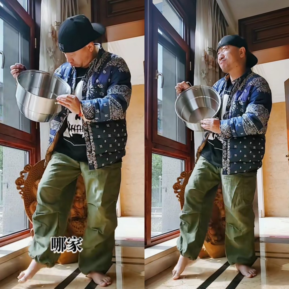 李保田儿子李彧曝近况,拿大锅赤脚跳舞,身高1米6被嘲像穿童装