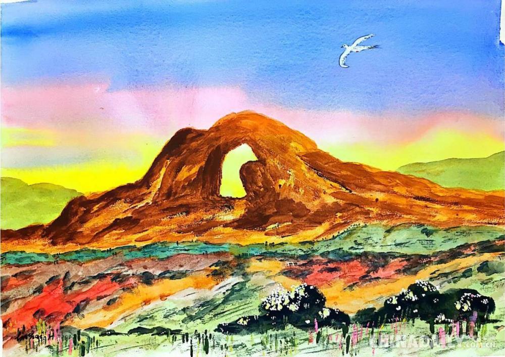 郝林海我用水彩画出宁夏