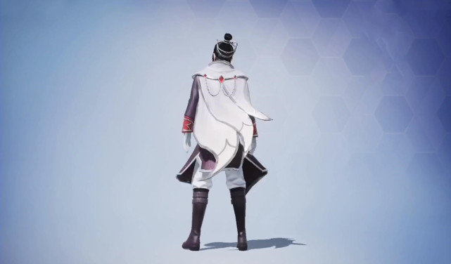 不过好在男角色的"背影"说得过去,起码白色的披风随风而动之后,还是有