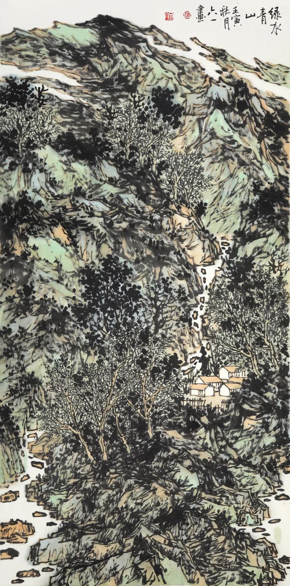 中国美術 山水画 墨絵 中国画 茶道具 煎茶