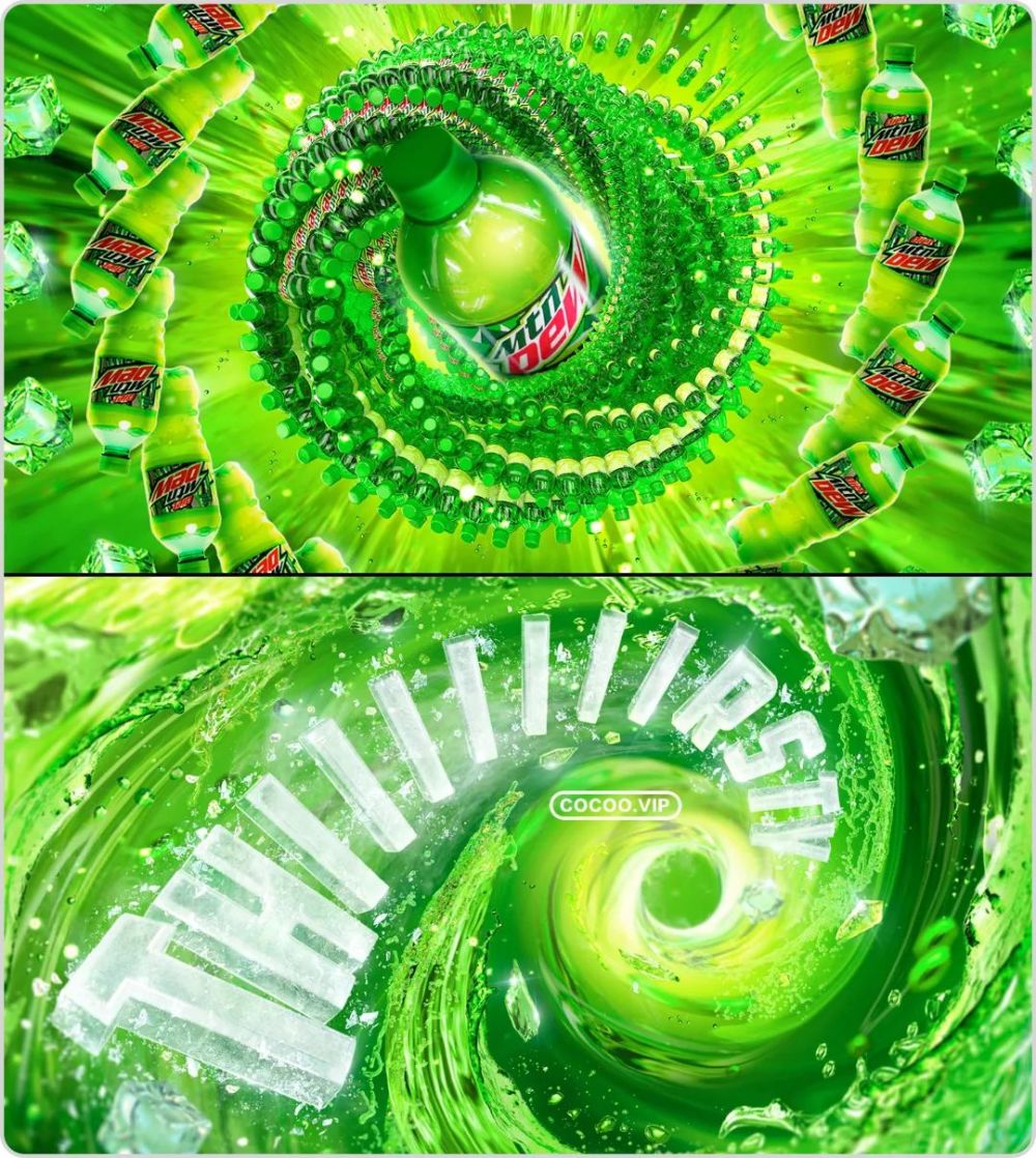 发射构成形式以一点或多点为中心,呈响周围发射,扩散等视觉效果,具有