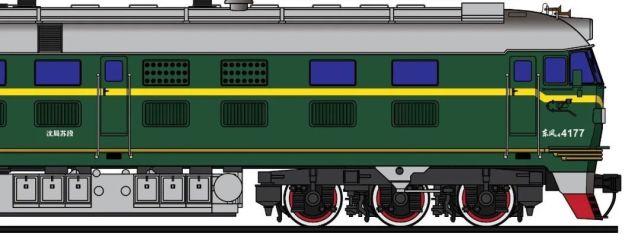 本厂长绘制的df4-4177号东风4b型内燃机车细节467