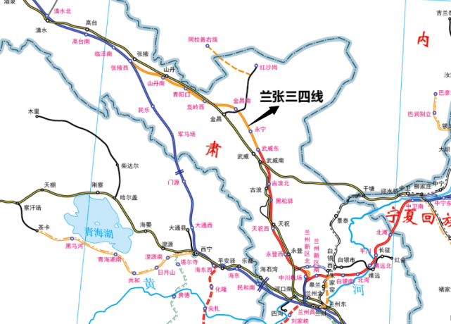 项目第一段的中川城际铁路已建成,中川机场至武威段在建中,目前控制性