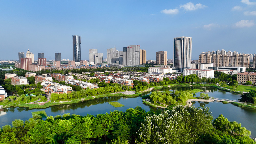 东营市悦来湖晚霞(2021年9月1日摄).