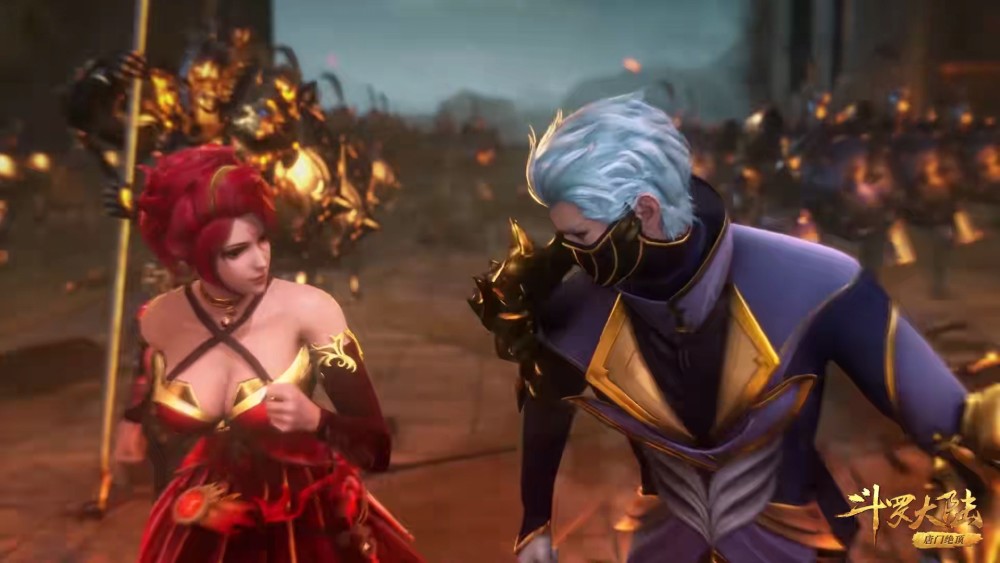 斗罗风笑天和火舞配合勇猛无比就是眼睛盯着火舞猥琐过头了