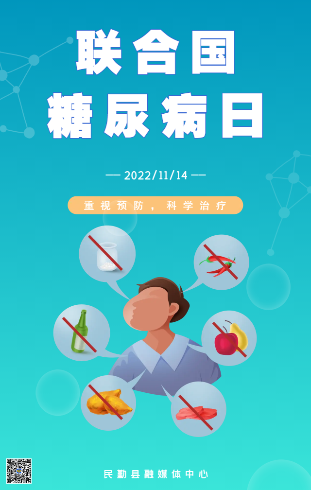 微海报联合国糖尿病日重视预防科学治疗