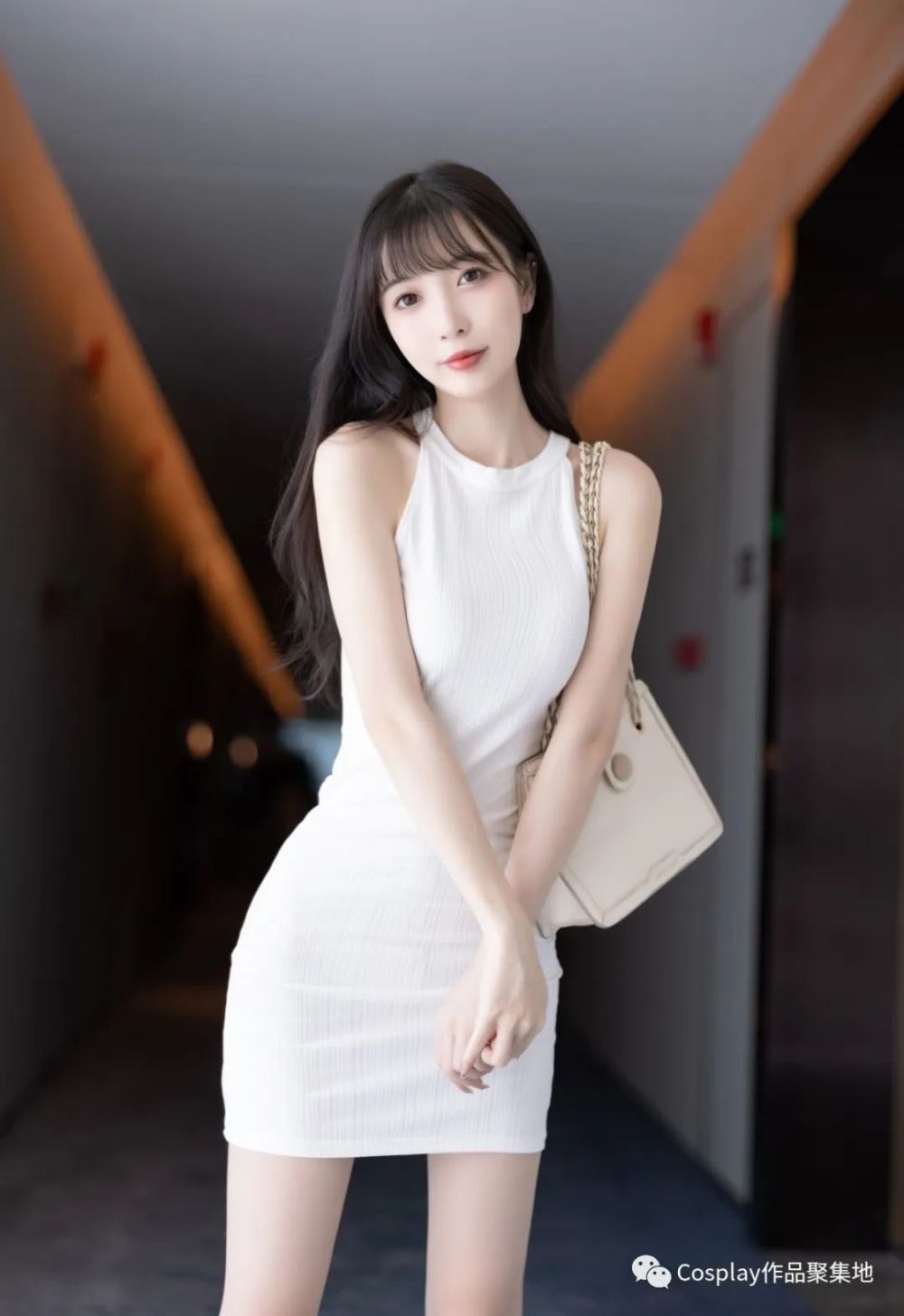 今日女神 模特林星阑白色连衣裙 写真86P_腾讯新闻