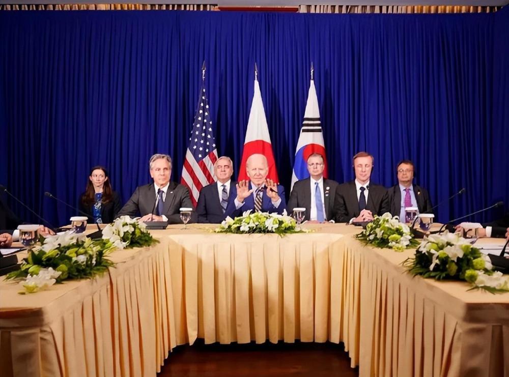 美日韩发布声明,反对改变亚太现状,维护台海和平稳定,中方回应_腾讯