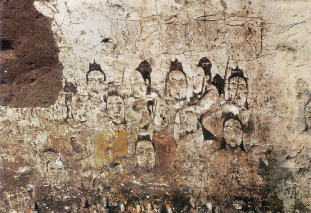 北齐东安王娄睿墓壁画：十三人迎宾图（画32）_腾讯新闻