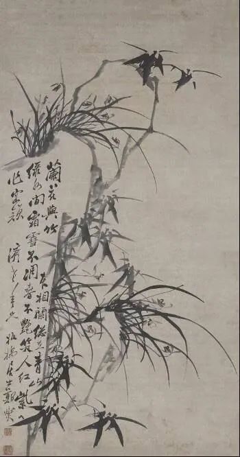清郑燮兰竹石图 中国文人画经典之作_腾讯新闻