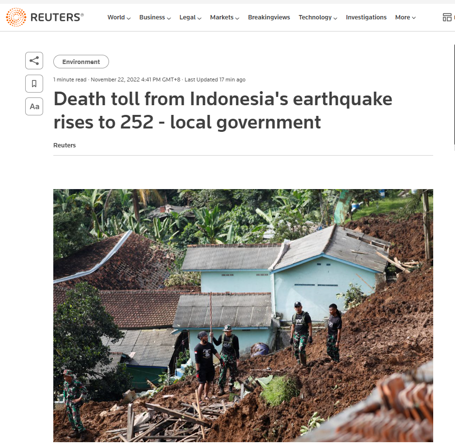 外媒：印尼西爪哇省地震死亡人数上升至252人洪恩幼儿园为什么那么贵