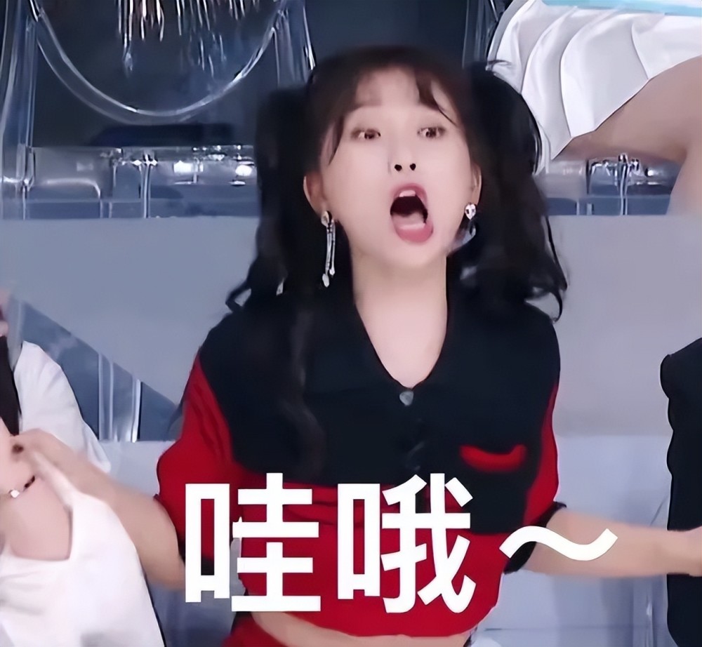 与其他秀实力秀个性的选手不同,虞书欣不经意贡献的"哇哦"表情包,数次