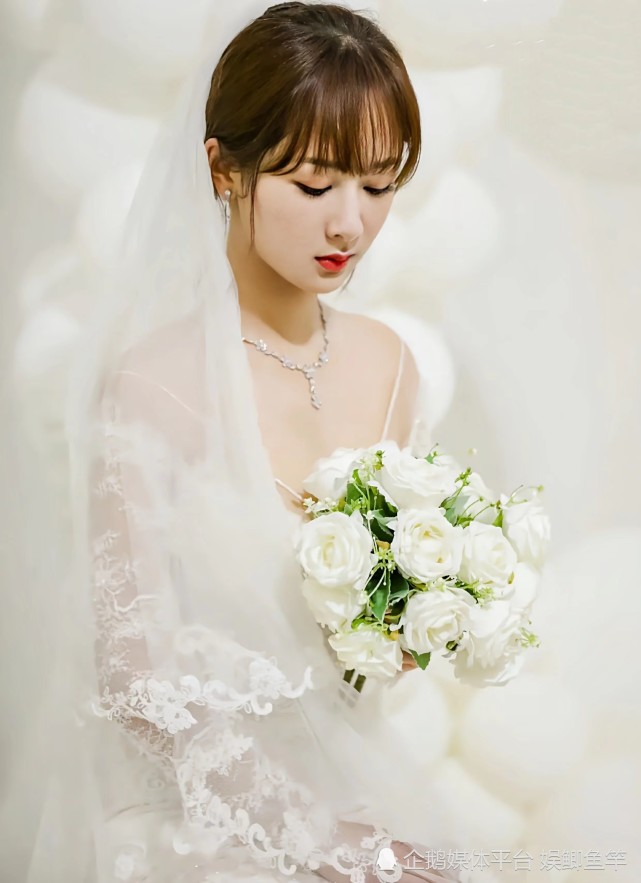 韩国艺匠杨紫婚纱图片