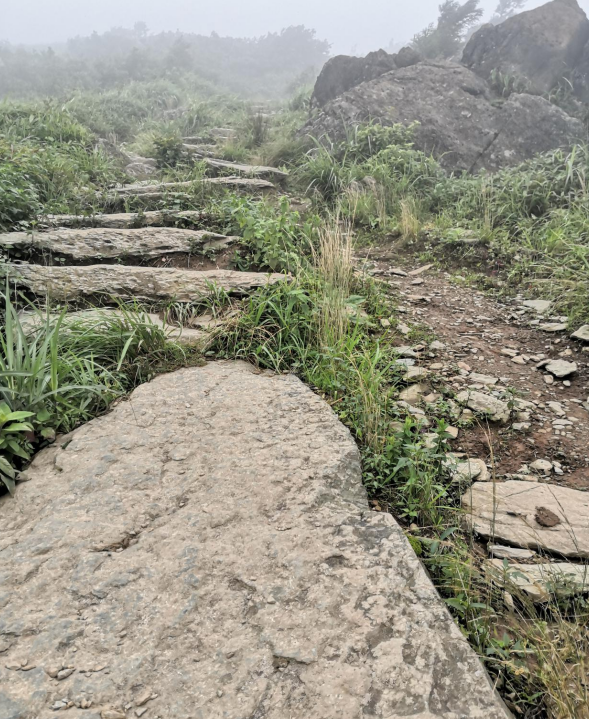 西漢築湘黔古道,跨越雪峰天險.通道縣芋頭寨有一條長1.6公里,寬1.