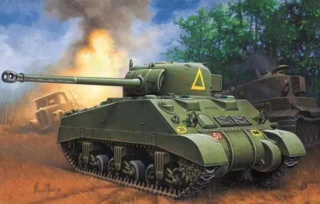 谢尔曼萤火虫面对数倍于己的敌人以及如此混乱的局势,魏特曼车组一边