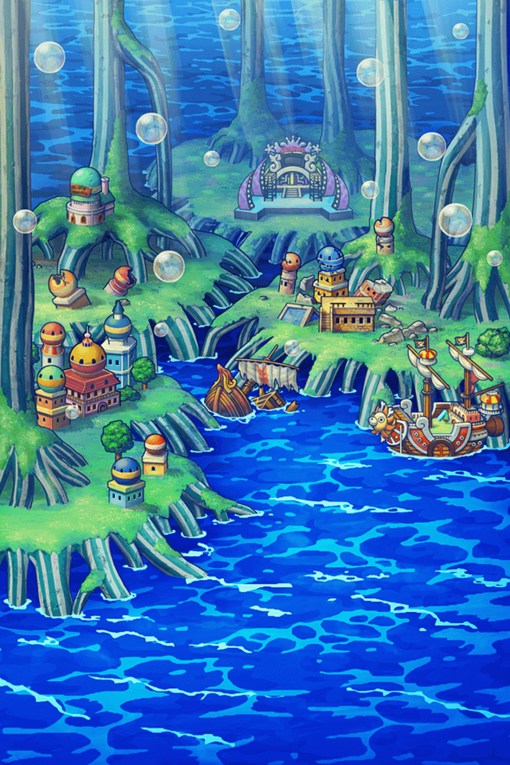 无风带-亚马逊·莉莉(路飞邂逅了女帝)01,香波地群岛(草帽一伙跌倒又