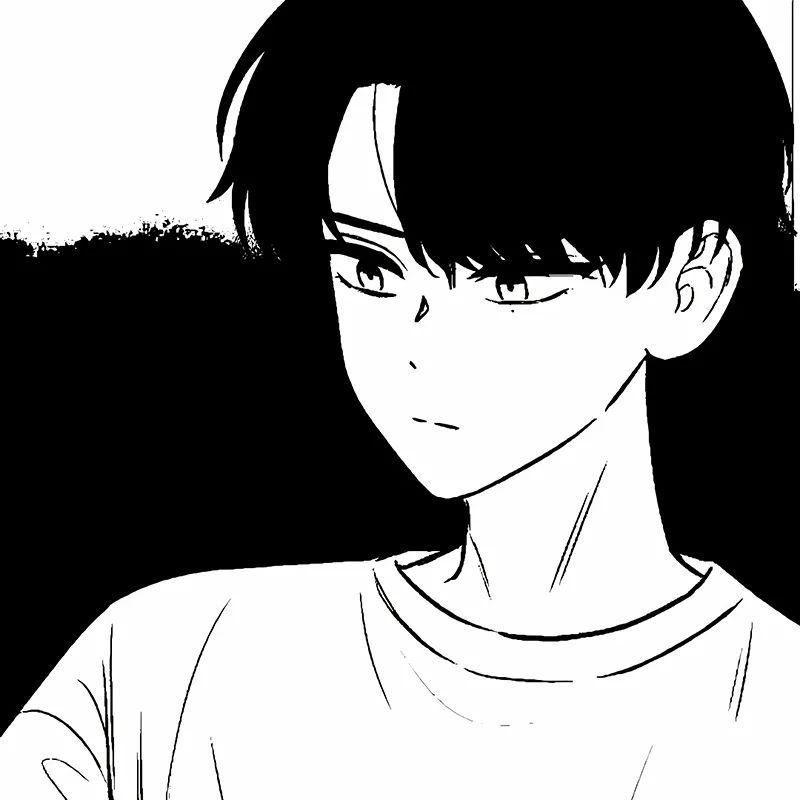 第1199期伪男头像1129黑白系动漫男生头像