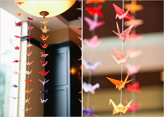 千纸鹤主题婚礼 满满的祝福随处见