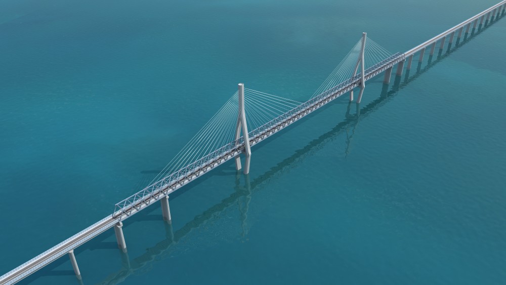 杭州湾跨海铁路大桥开工建设