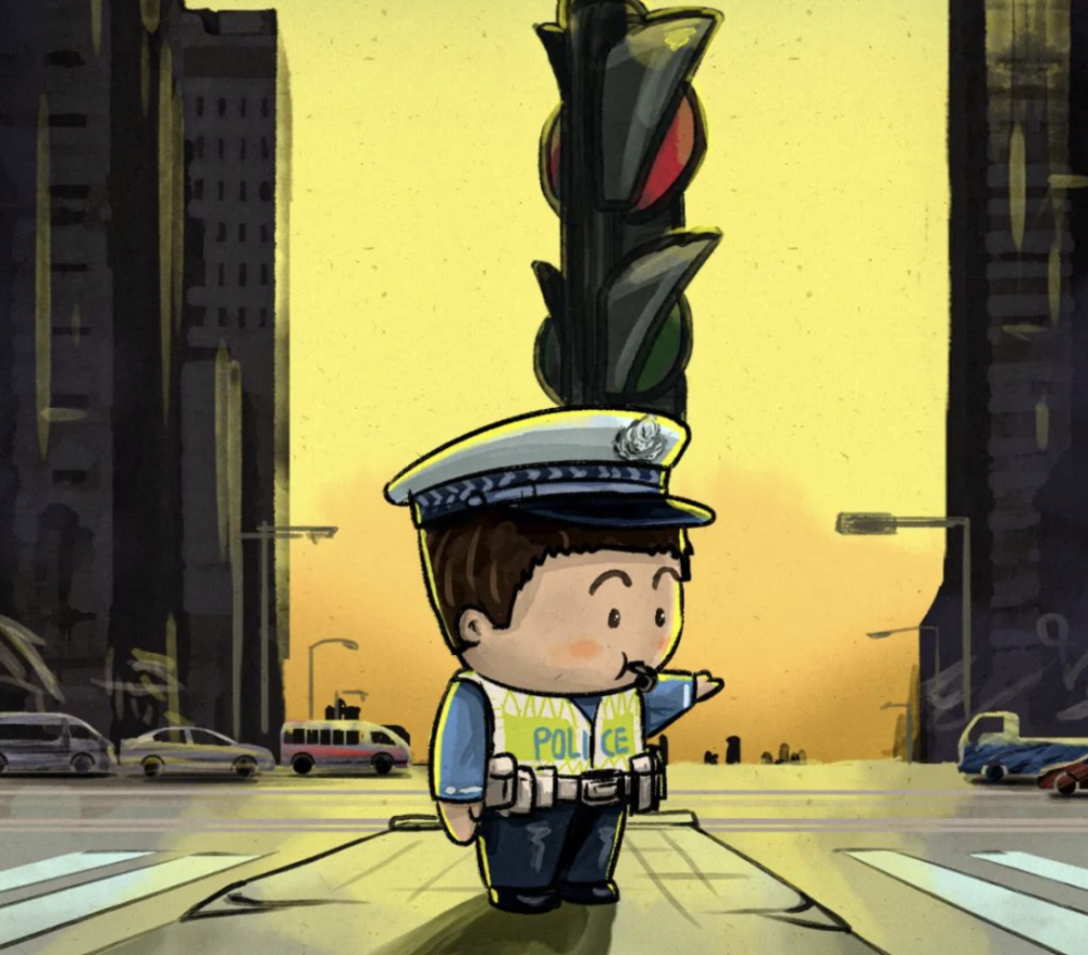 不要以为交警只在路面上指挥交通和骑摩托巡逻