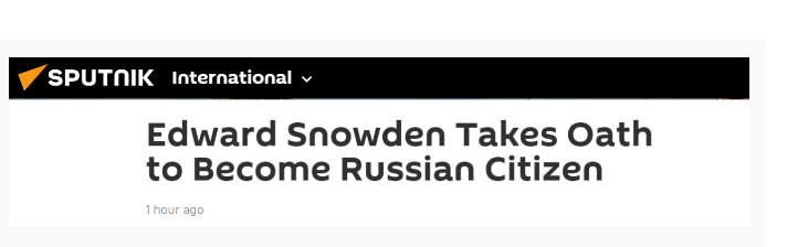俄媒：斯诺登宣誓，正式成为俄罗斯公民2人英语情景对话运动