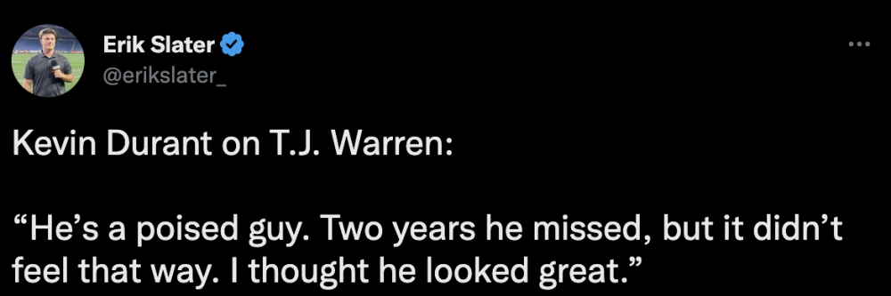 沃伦篮网首秀10分成球队惊喜赛后获杜兰特称赞：他只会越来越好加蒙墙地贴