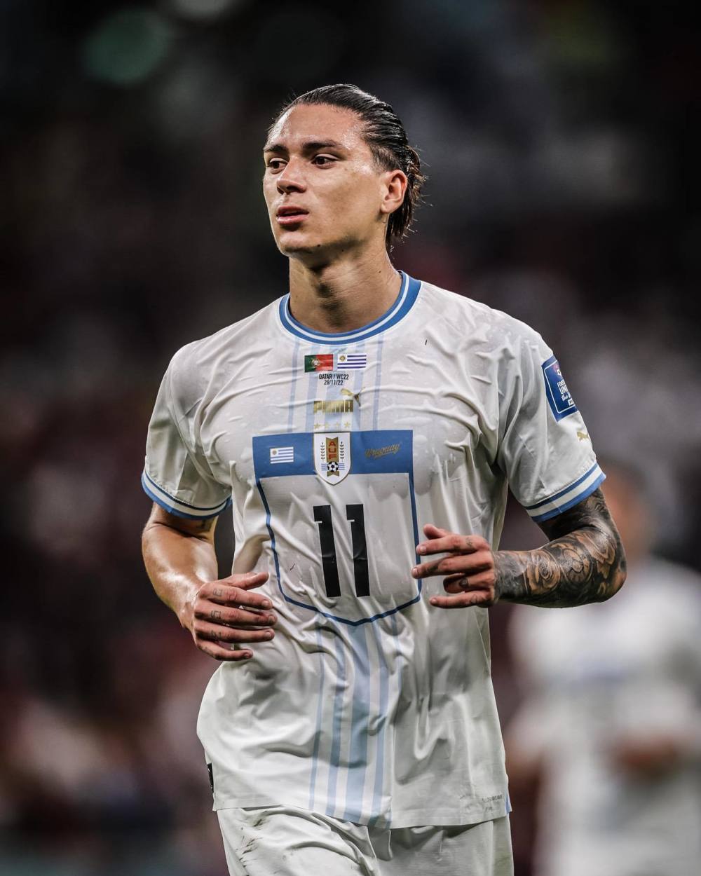 颜值世界杯:乌拉圭努涅斯面庞硬朗身材似雕塑 仅23岁已晋升为奶爸