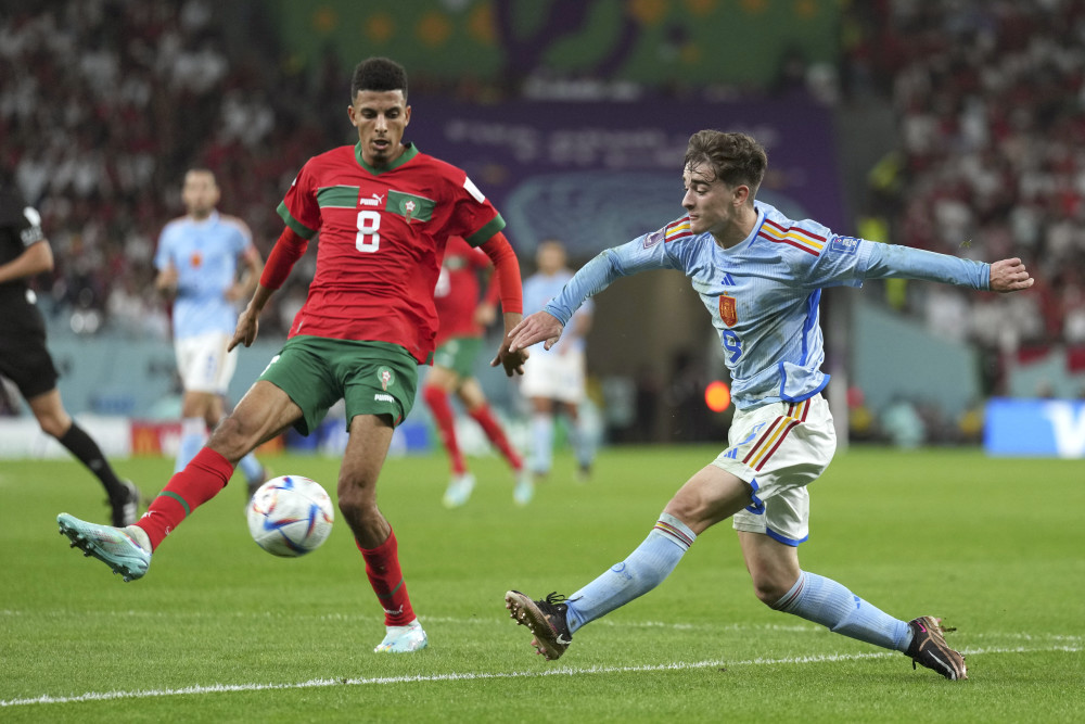 (卡塔尔世界杯)足球——八分之一决赛:摩洛哥对阵西班牙(7)