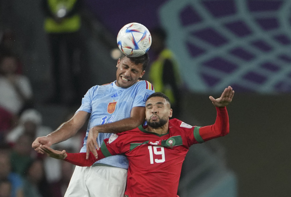 卡塔尔世界杯足球八分之一决赛摩洛哥对阵西班牙9