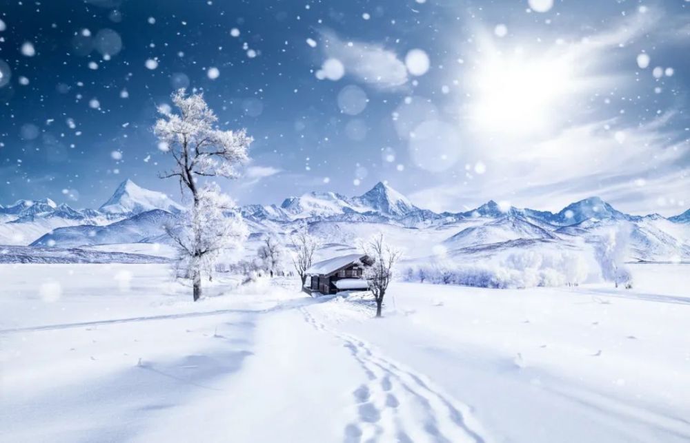 是冬季独有的浪漫诗意天地间一片静谧悠然皑皑白雪妆点万物冰凝雪积