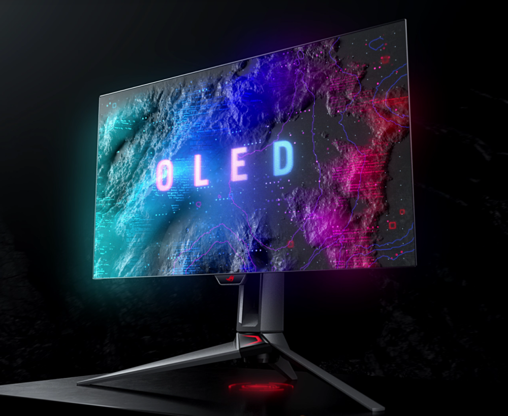 华硕rog新款pg27aqdm oled电竞显示器揭秘