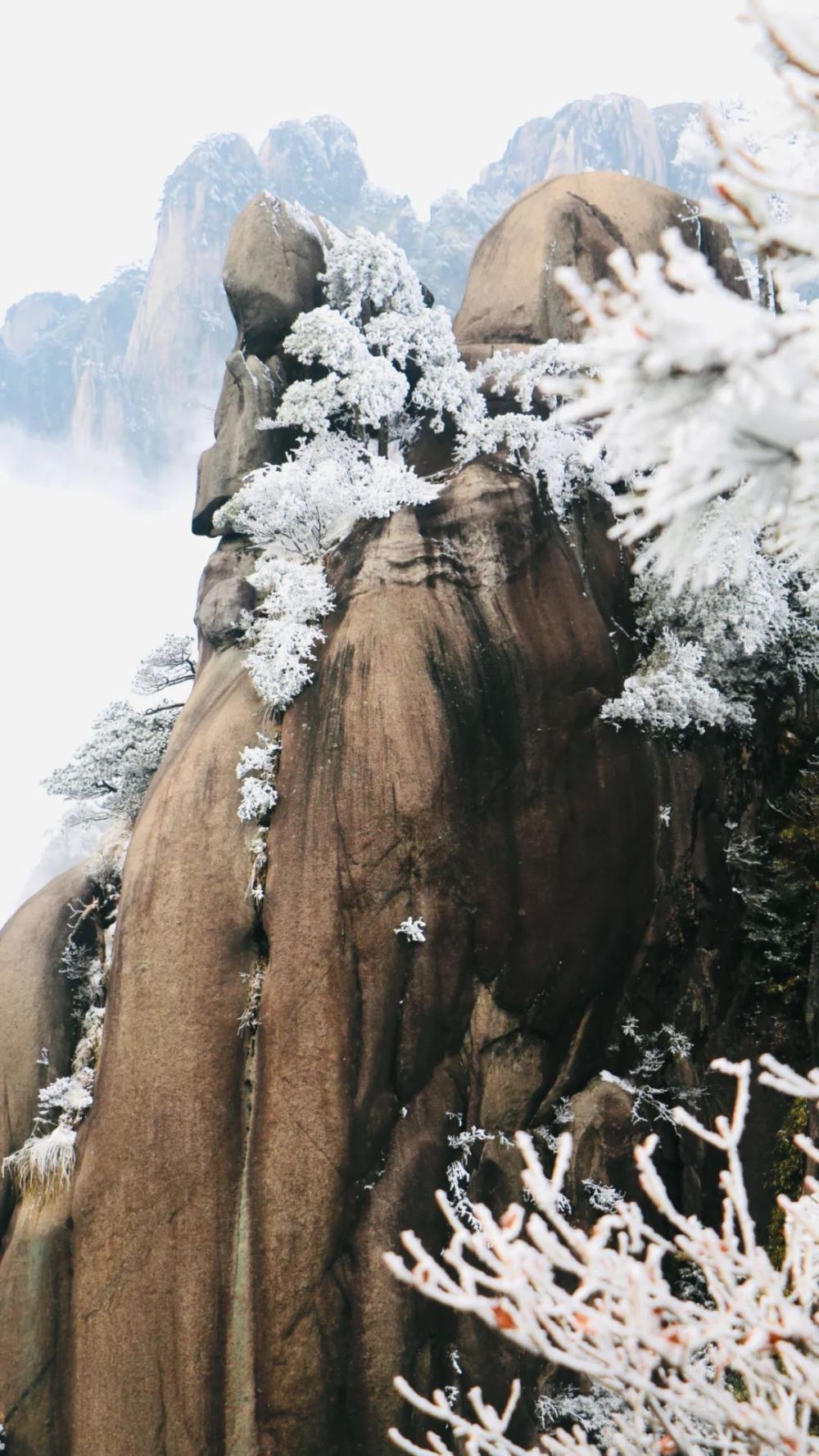 上饶三清山雪景图片