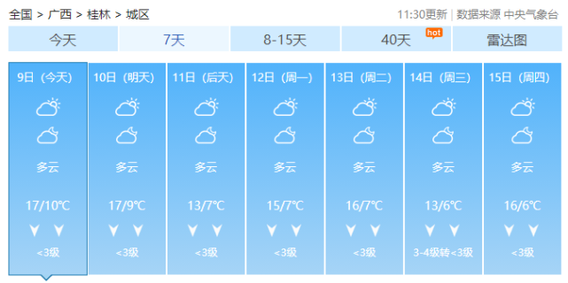 桂林天氣預報15天查詢(廣西桂林天氣預報15天查詢)